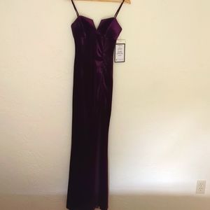 Emerald Sundae Purple Velvet Long Dress/Gown Size Small